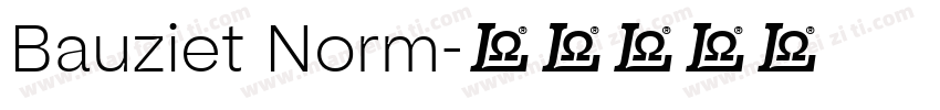 Bauziet Norm字体转换